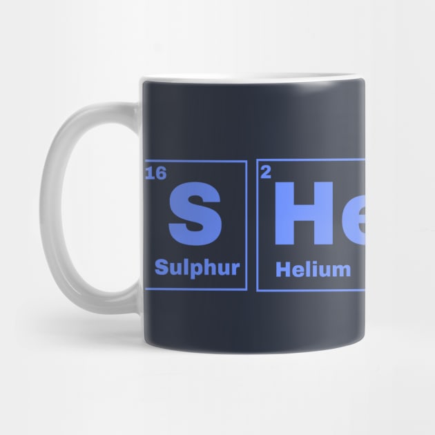 Sheesh Text Periodic Table Slogan Blue by SwasRasaily